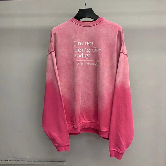 Vetements Pink Embroidered Sweatshirt - Picture 1 of 9